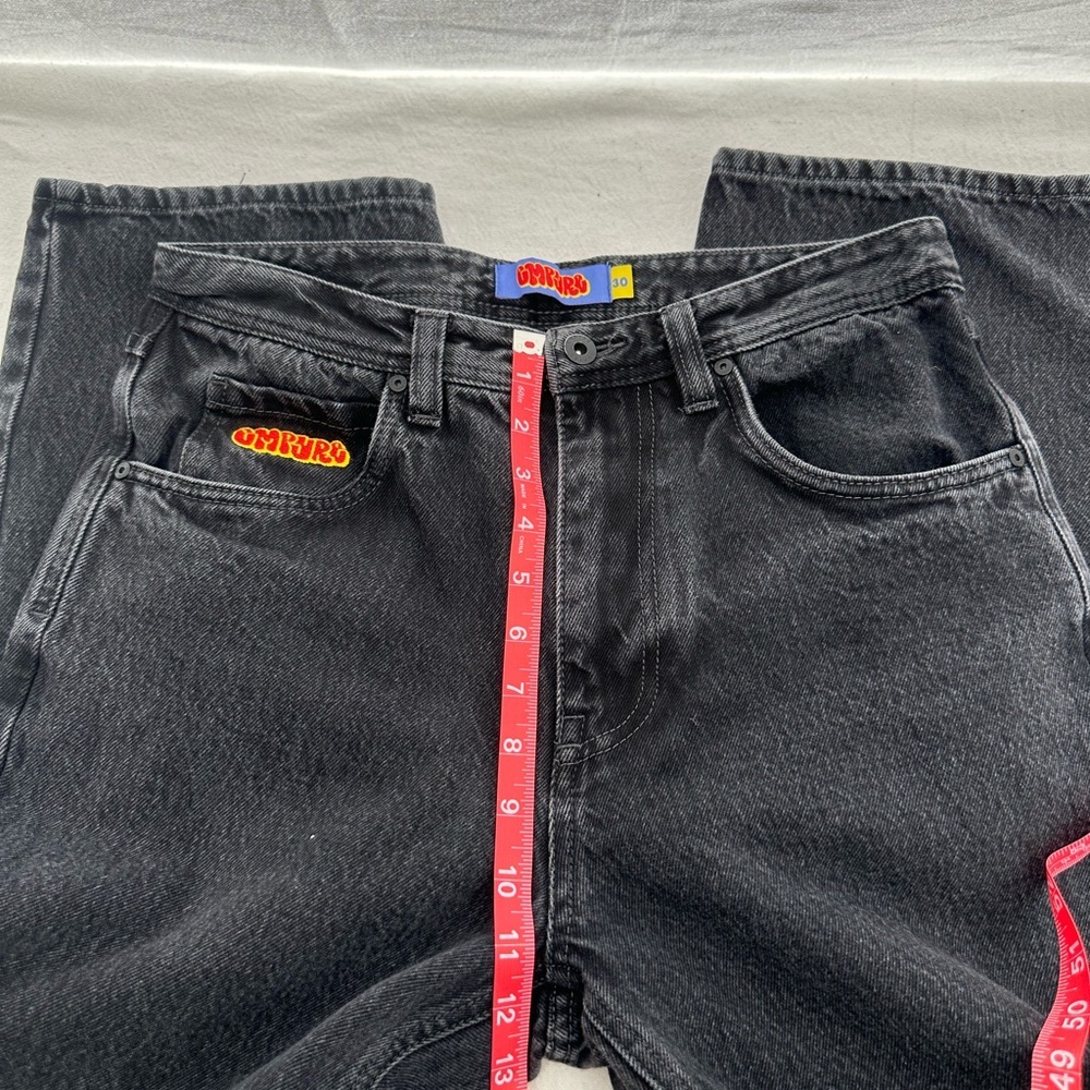 Gmpure Black Relaxed Jeans High Waist Vintage Look #A - Picture 7 of 9